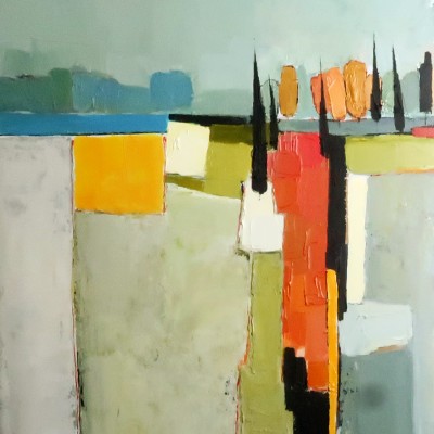 Au bord du Canal, format 55 x 46 cm Au bord du canal